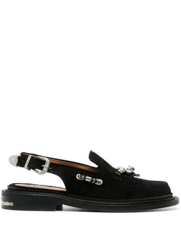 Toga Virilis sling-back Leather Loafers - Farfetch