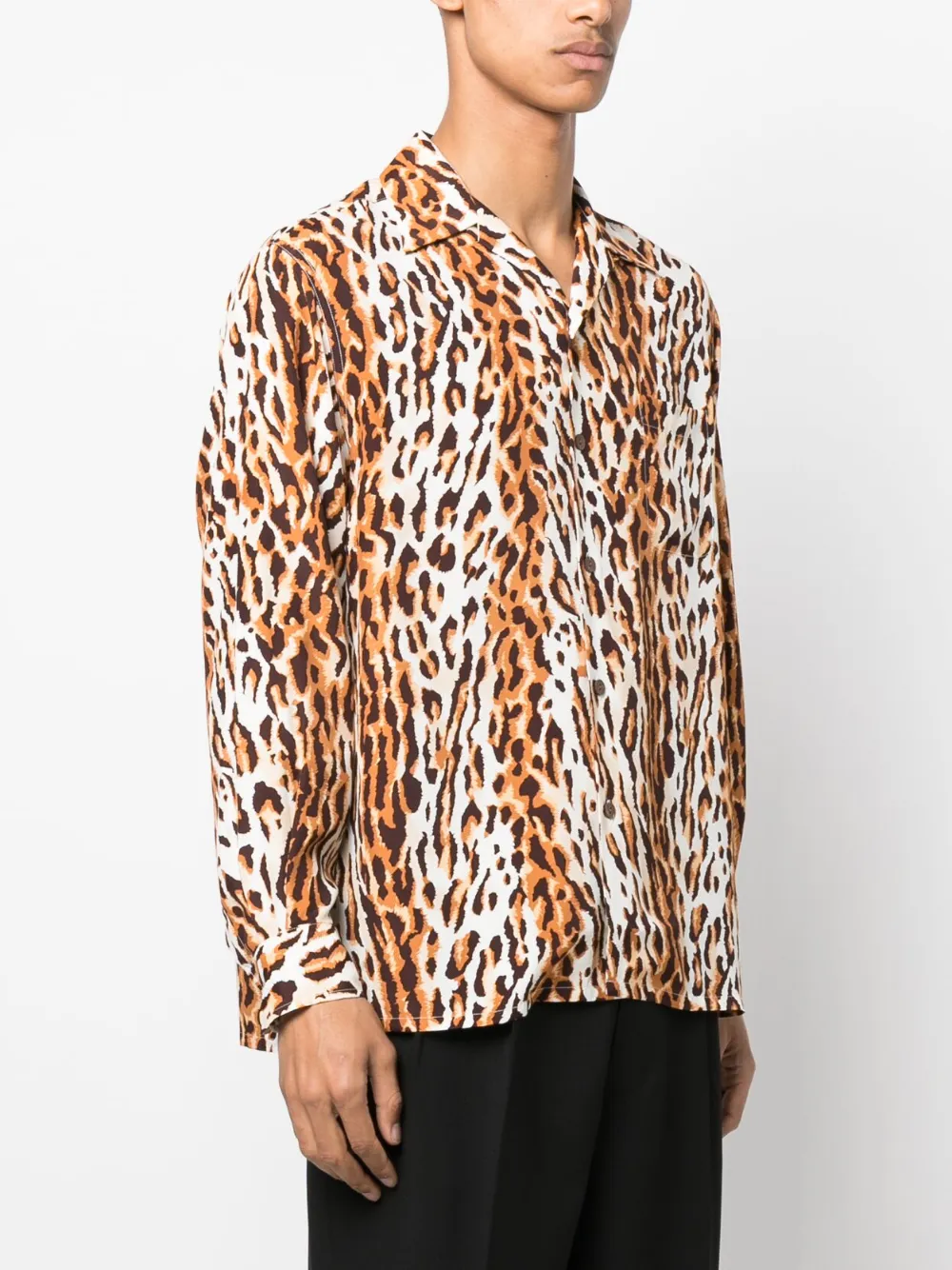 WACKO MARIA leopard-print long-sleeved Shirt - Farfetch