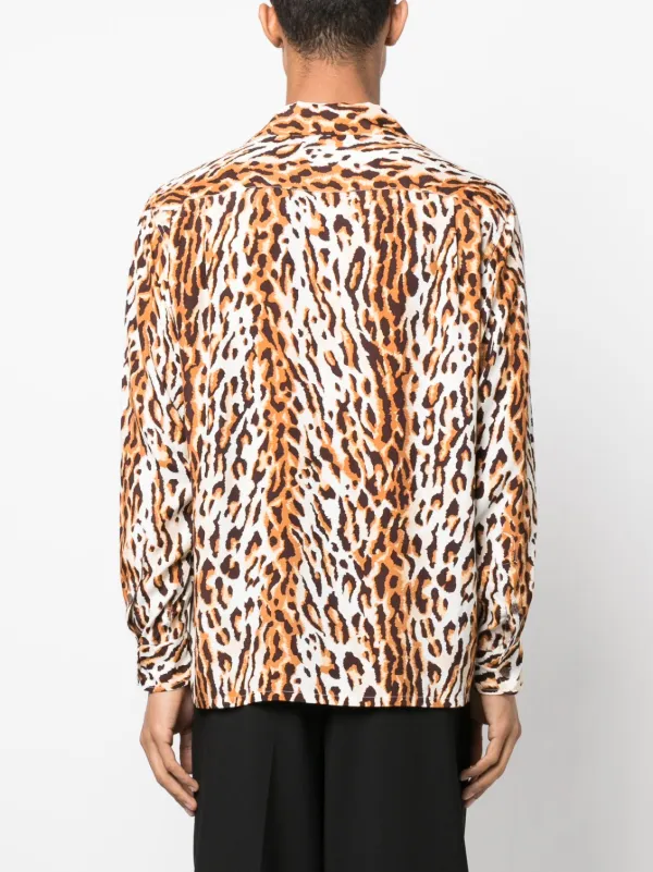 Wacko Maria tiger-print Long-Sleeve Shirt - White