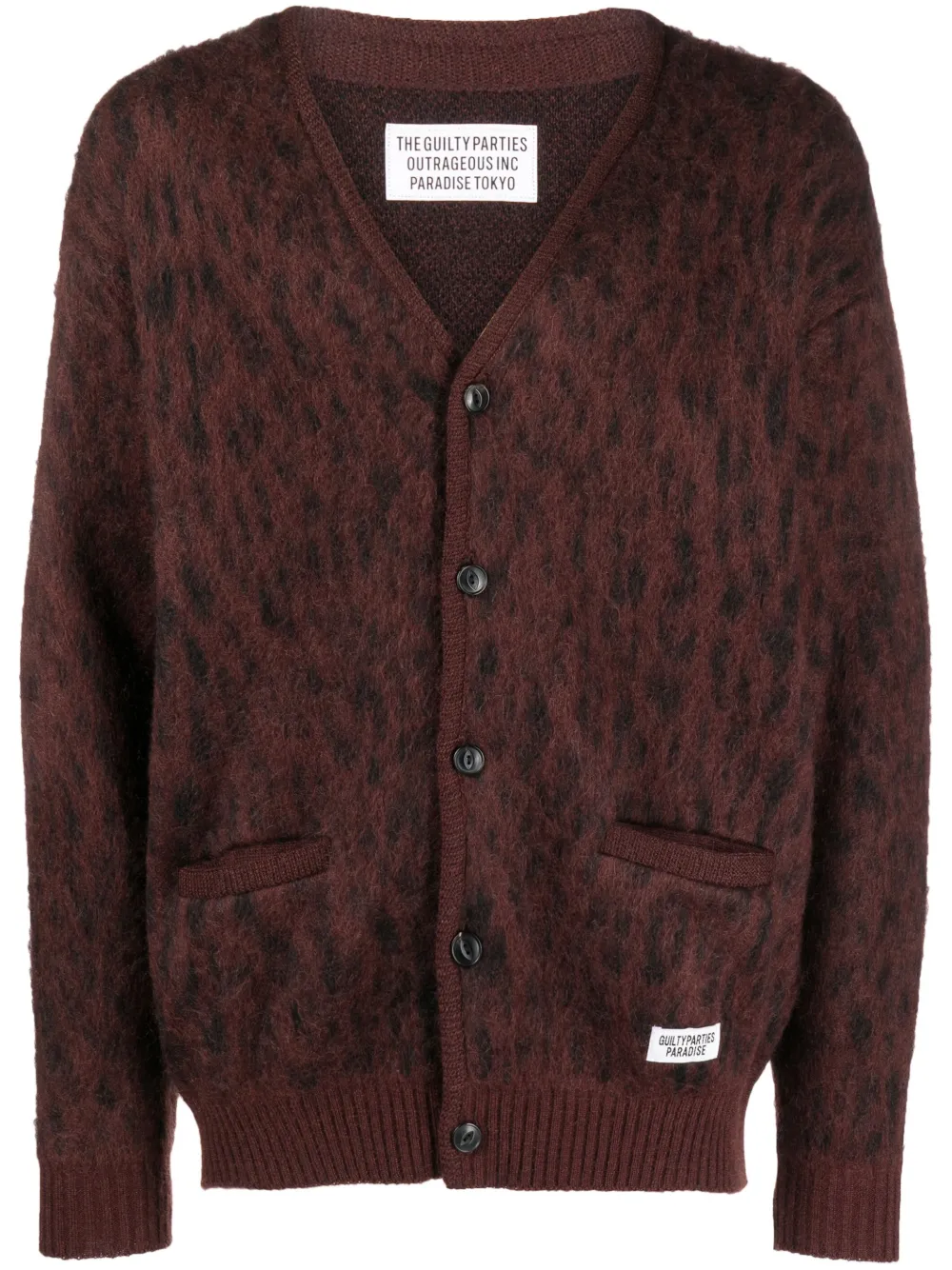 WACKO MARIA leopard-print Knit Cardigan - Farfetch