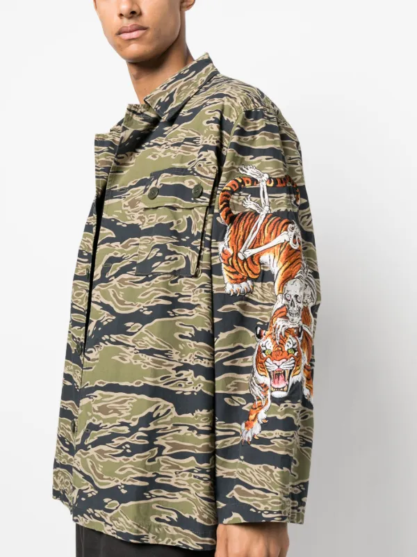 WACKO MARIA Tiger camouflage pattern Shirt Jacket   Farfetch