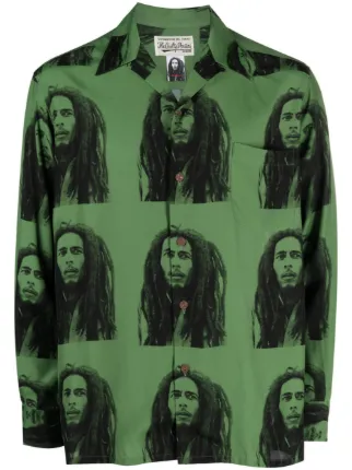 WACKO MARIA Bob Marley 长袖衬衫- Farfetch