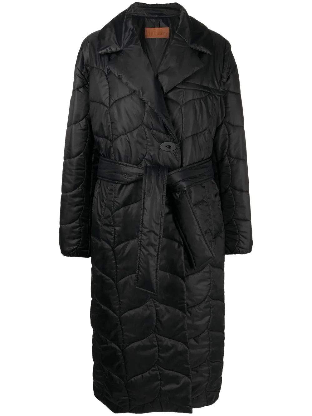 

Mulberry quilted belted waist coat - Black