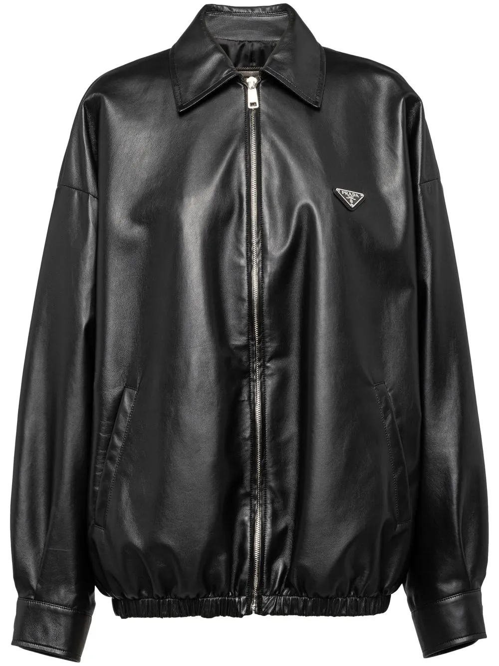 

Prada logo-plaque bomber jacket - Black