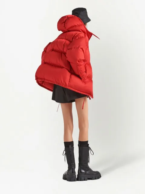 Hooded Puffer Prada Plumu00edfero Corto Azul ES Amazon Abrigos