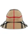 Burberry exaggerated check bucket hat - Brown