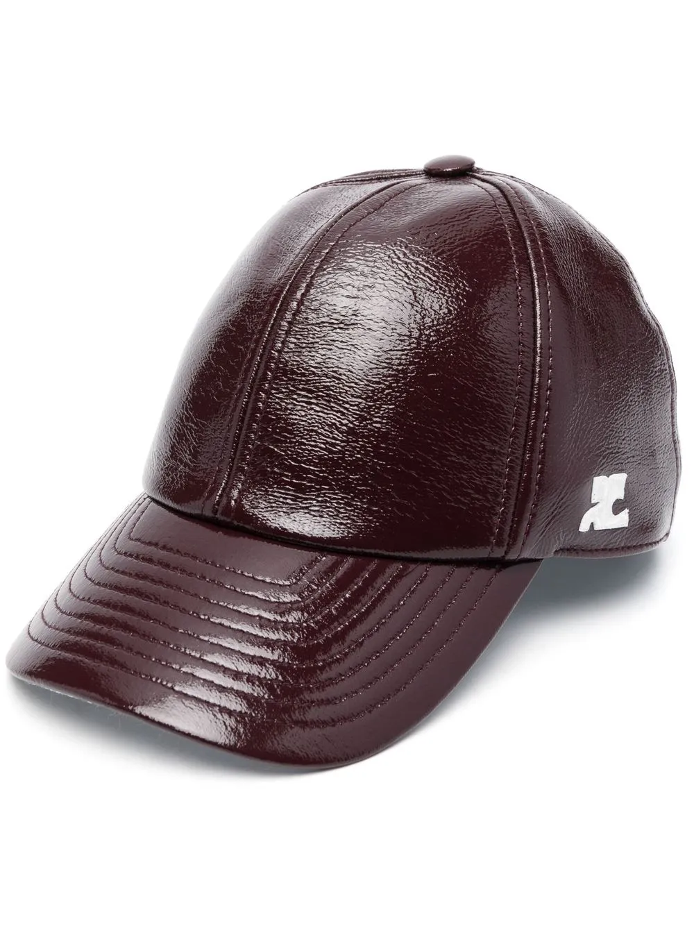 

Courrèges patent-effect baseball cap - Red