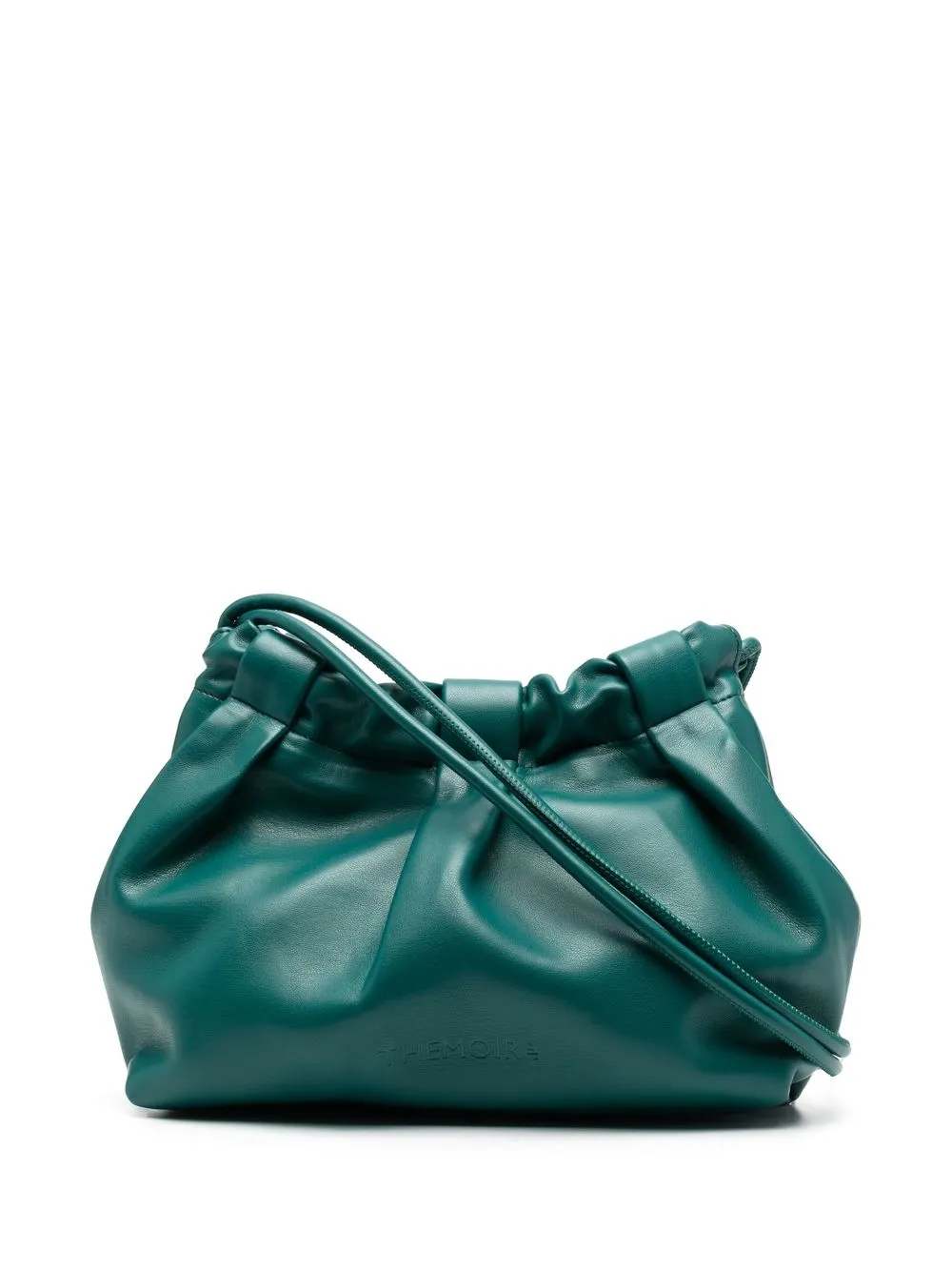 Themoirè braided leather shoulder bag - Green