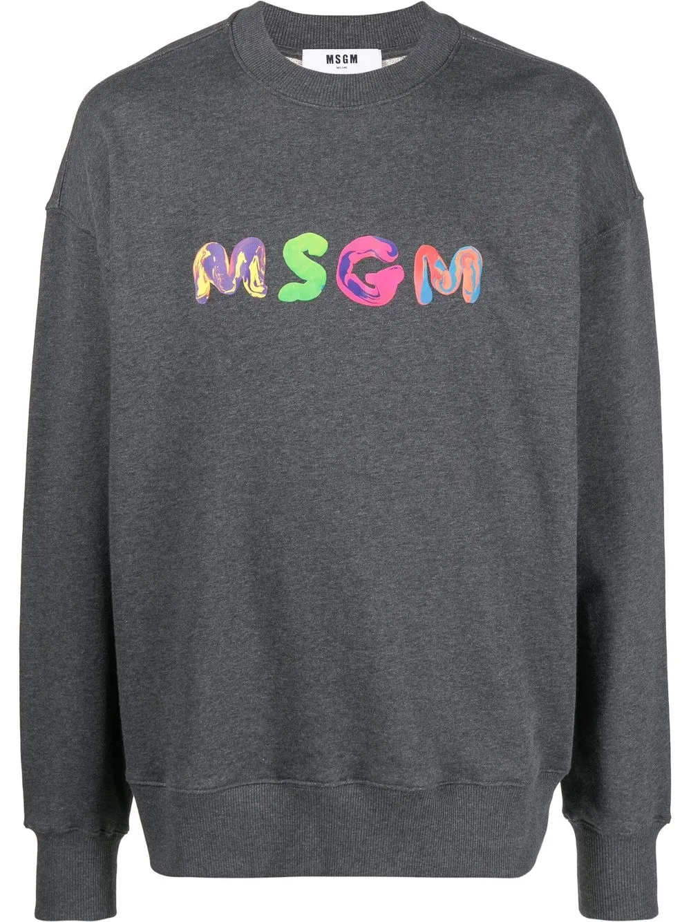 

MSGM sudadera con logo estampado - Gris