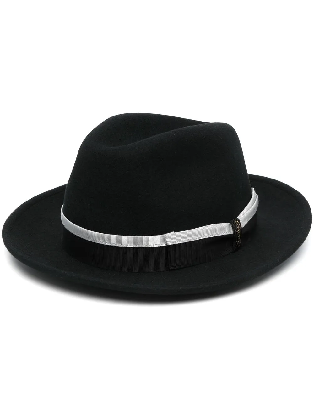 

Borsalino sombreros fedora con ribete de cinta - Negro