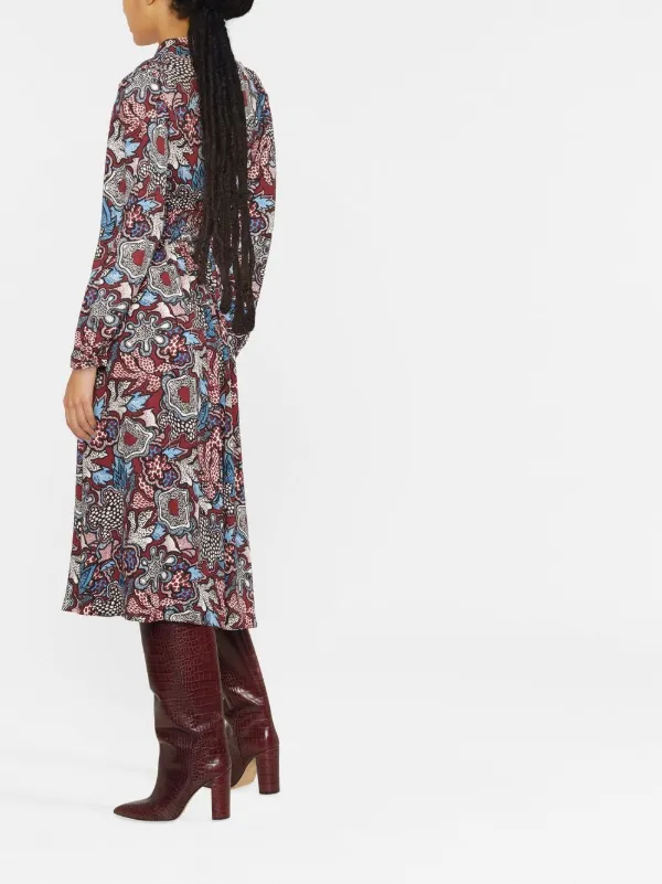 DVF ワンピース Rich floral midi dress974517 Rich floral midi dress in multicoloured - Diane Von