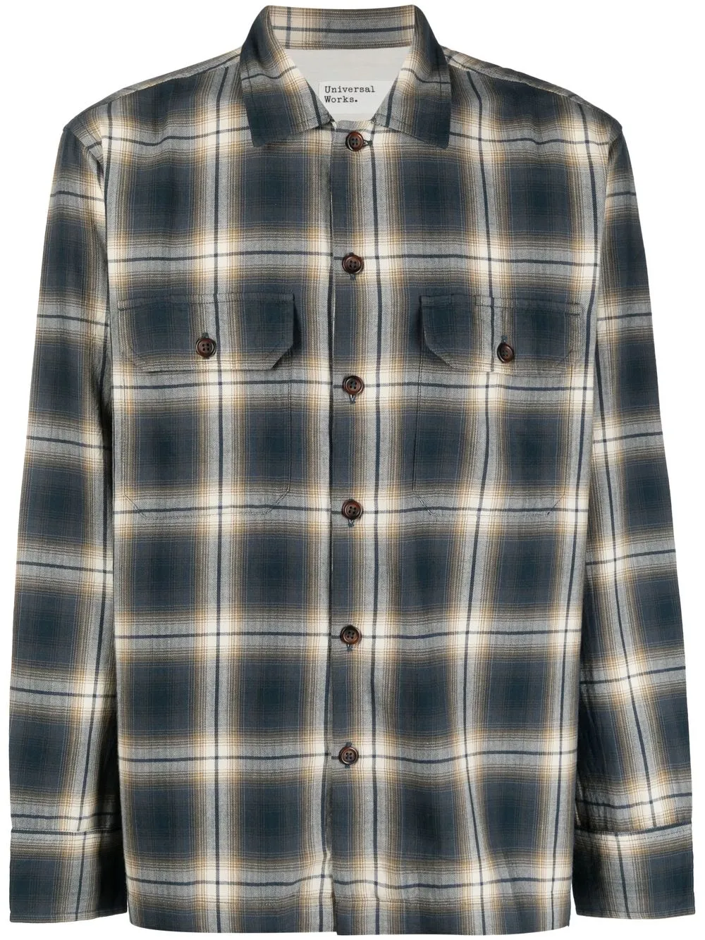 UNIVERSAL WORKS CHECK-PATTERN LONG-SLEEVE SHIRT