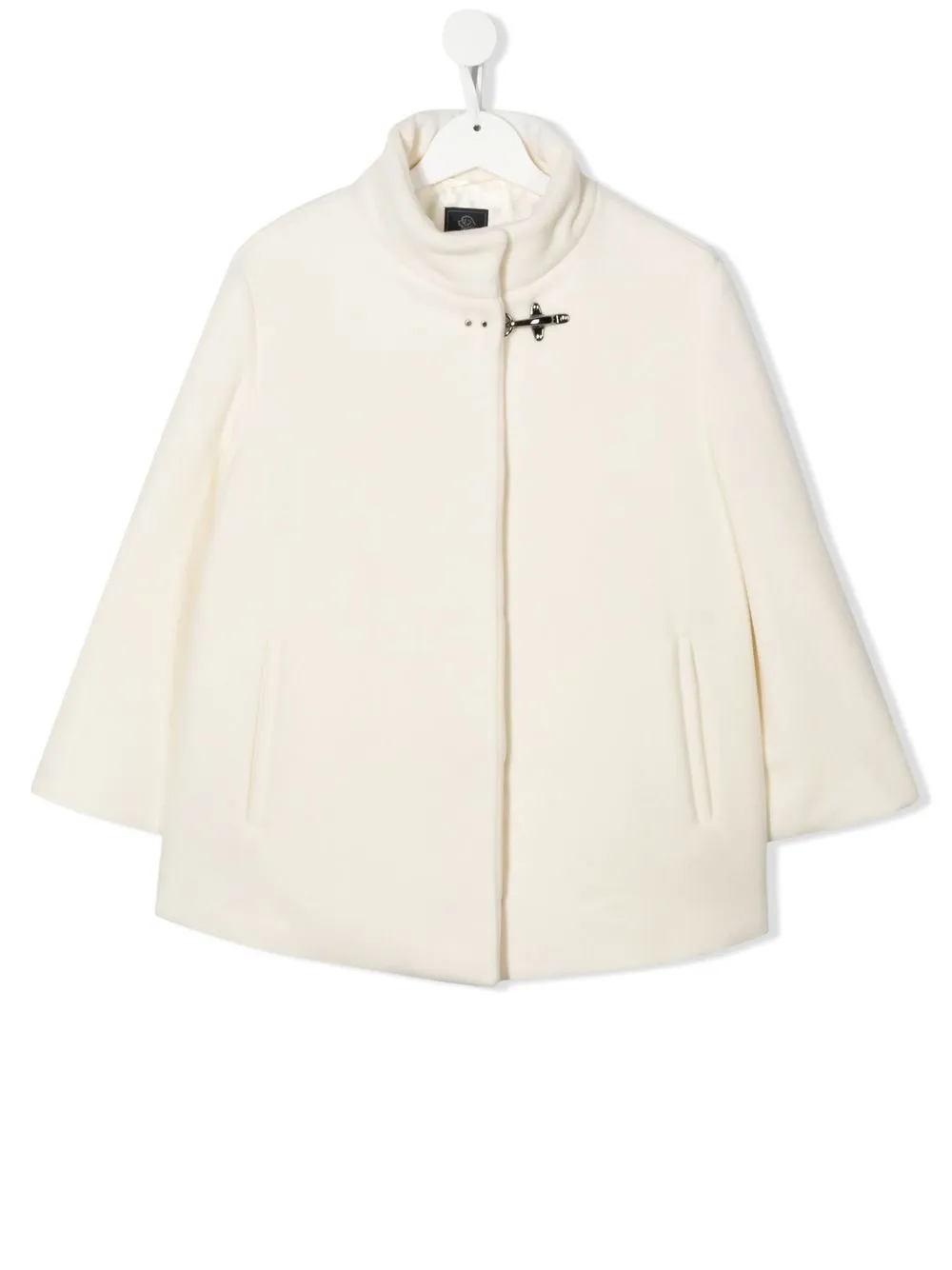 

Fay Kids flared cape coat - White