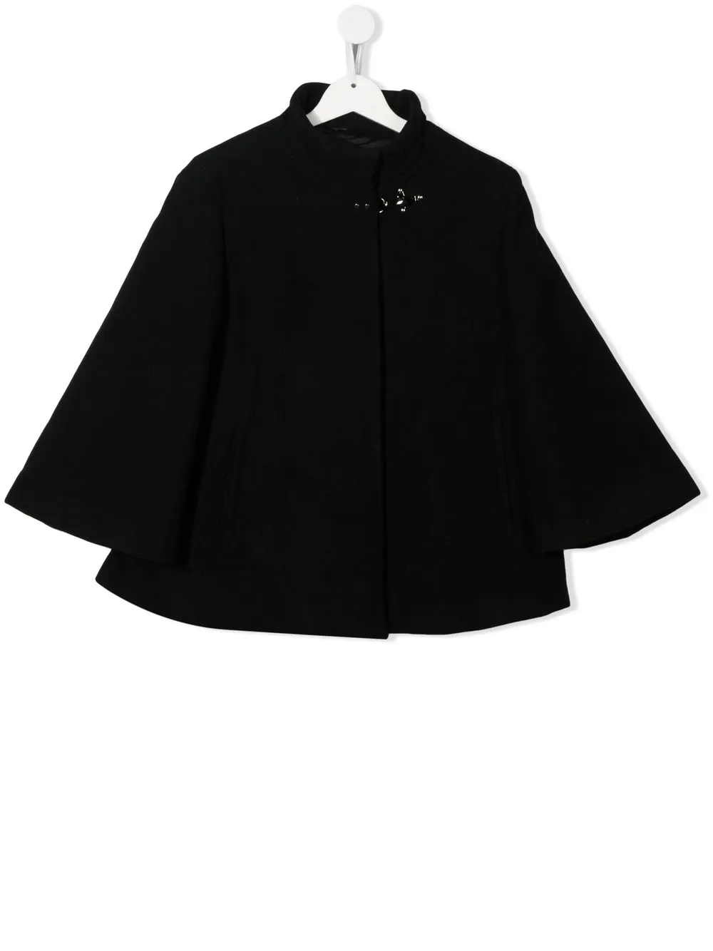 

Fay Kids flared cape coat - Black