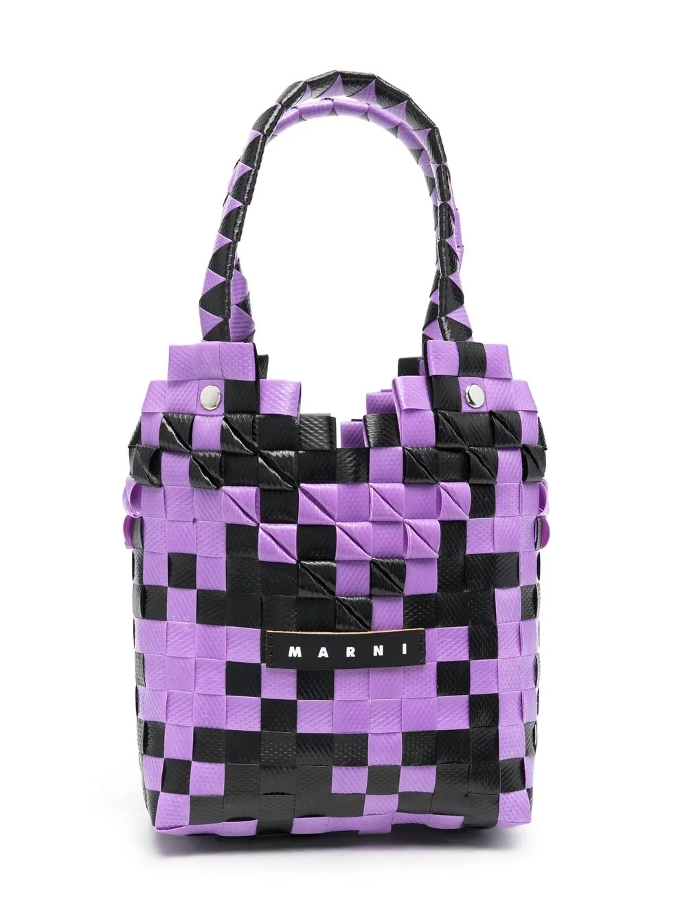 

Marni Kids bolsa estilo cesta con motivo de diente de perro - Morado