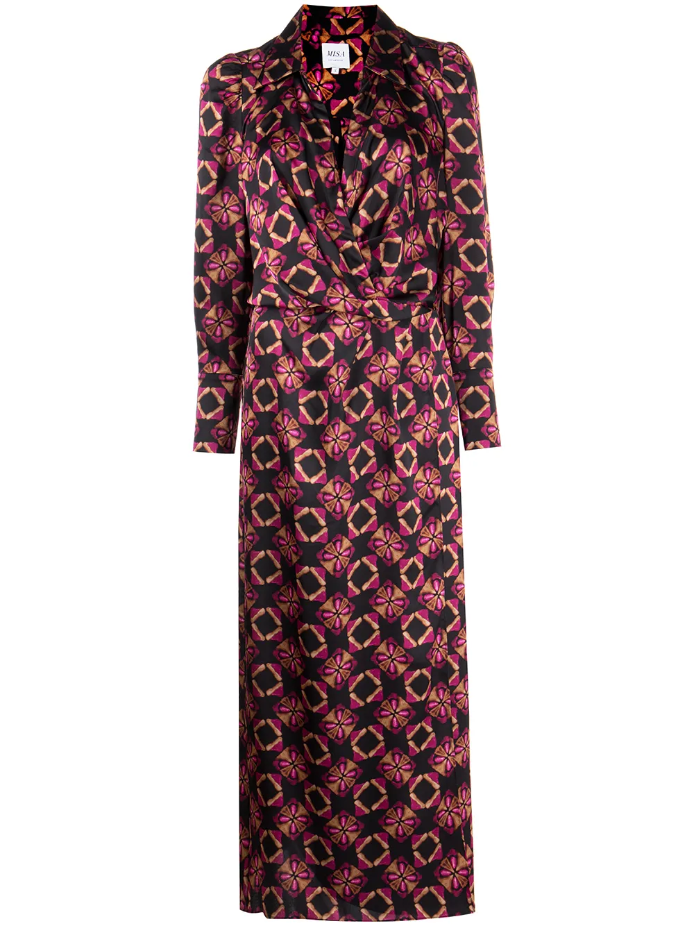 

Misa Los Angeles Valentina geometric-pattern dress - Black
