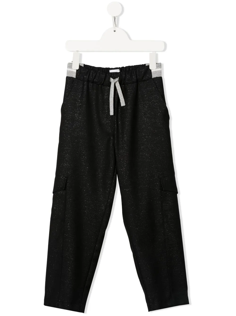 

Eleventy Kids pantalones con detalle de glitter - Negro