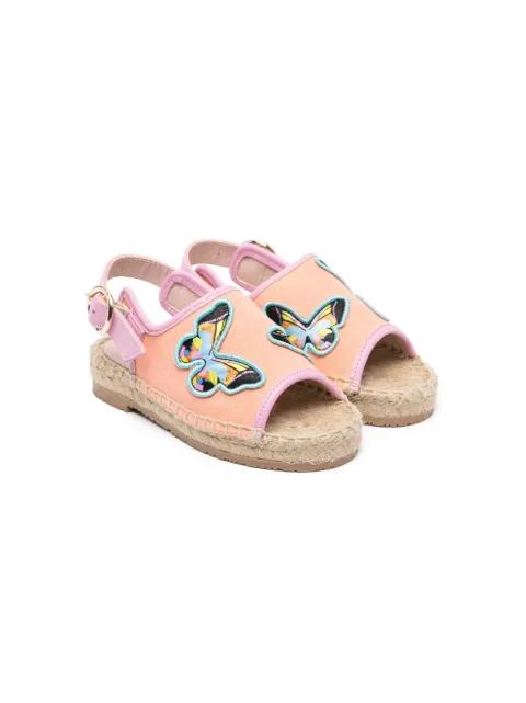 Sophia Webster Mini sandalias estilo alpargatas con marposas bordadas