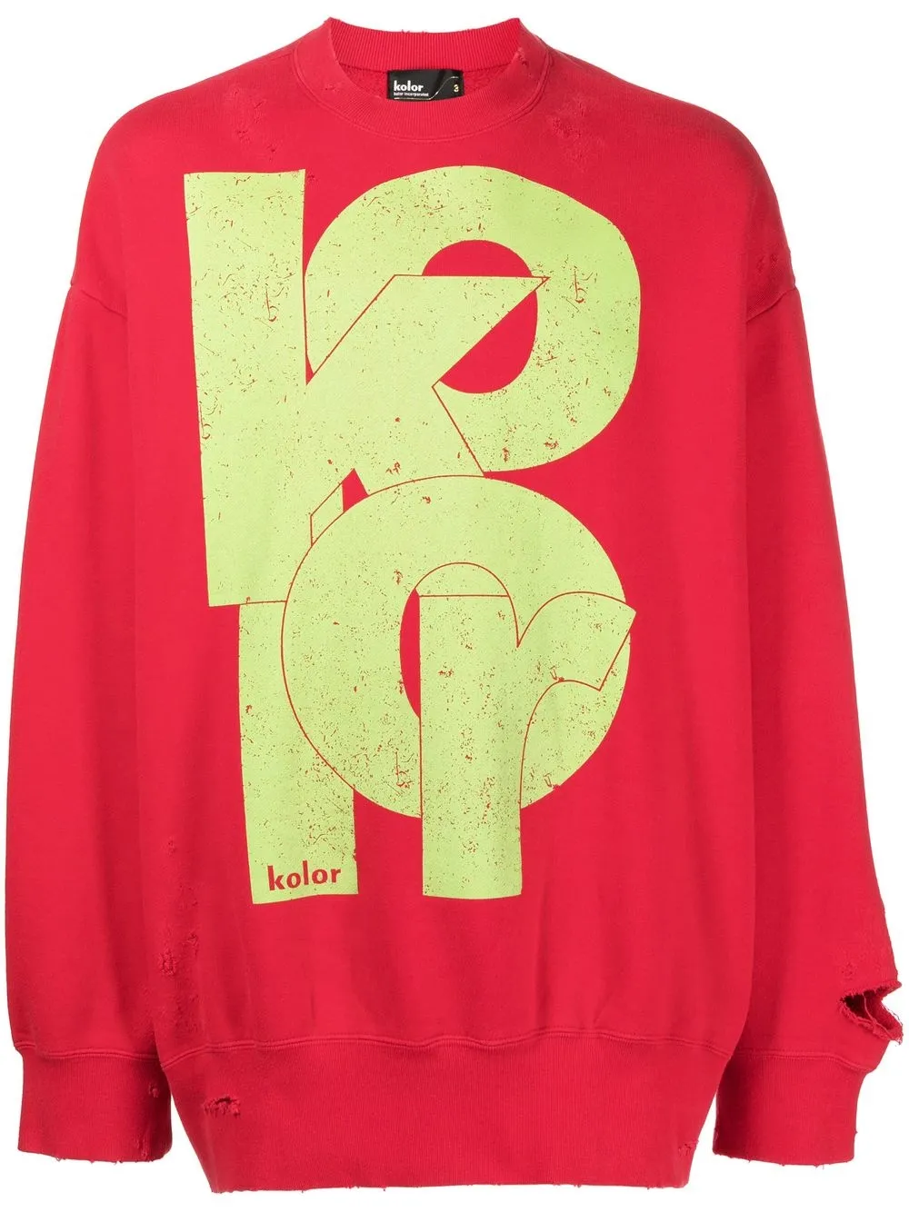 

Kolor suéter oversize con logo estampado - Rojo