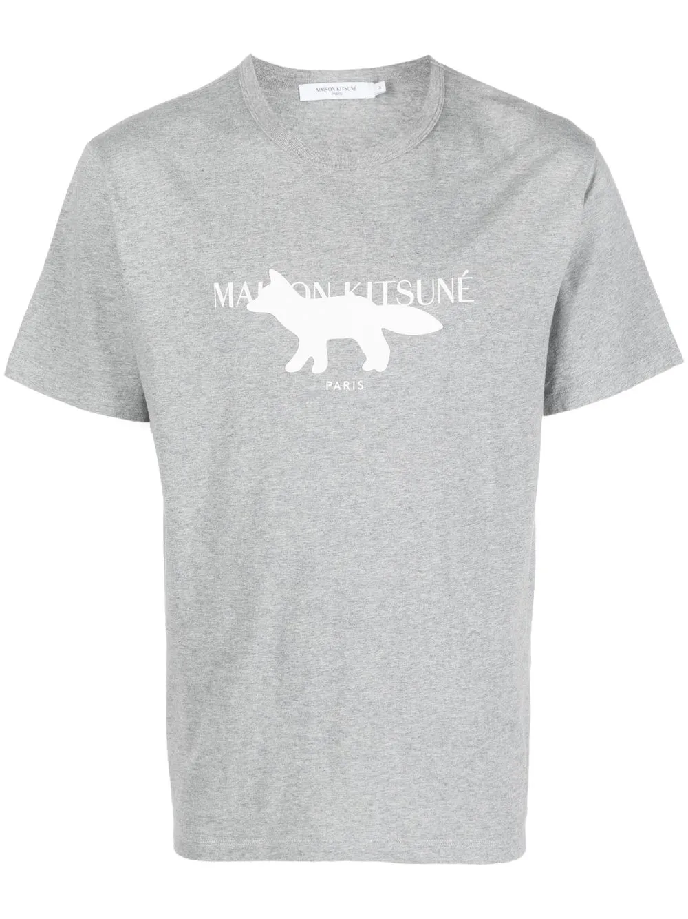 

Maison Kitsuné playera manga corta con logo estampado - Gris