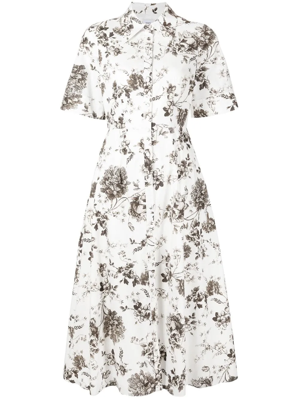 

Erdem vestido estilo playera con estampado floral - Blanco