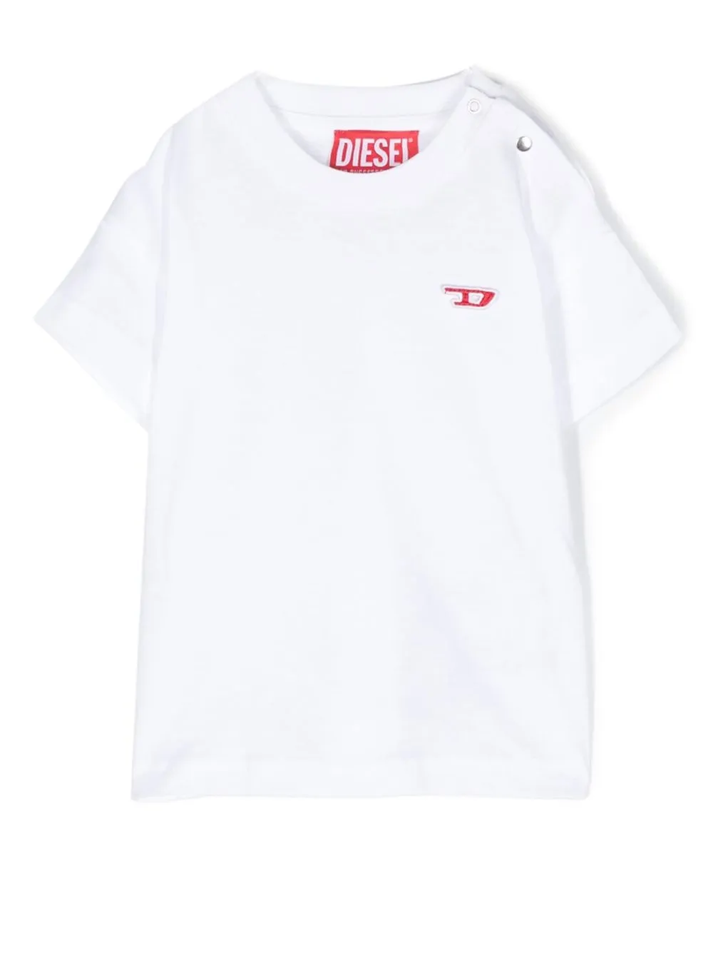 

Diesel Kids logo-patch cotton T-Shirt - White