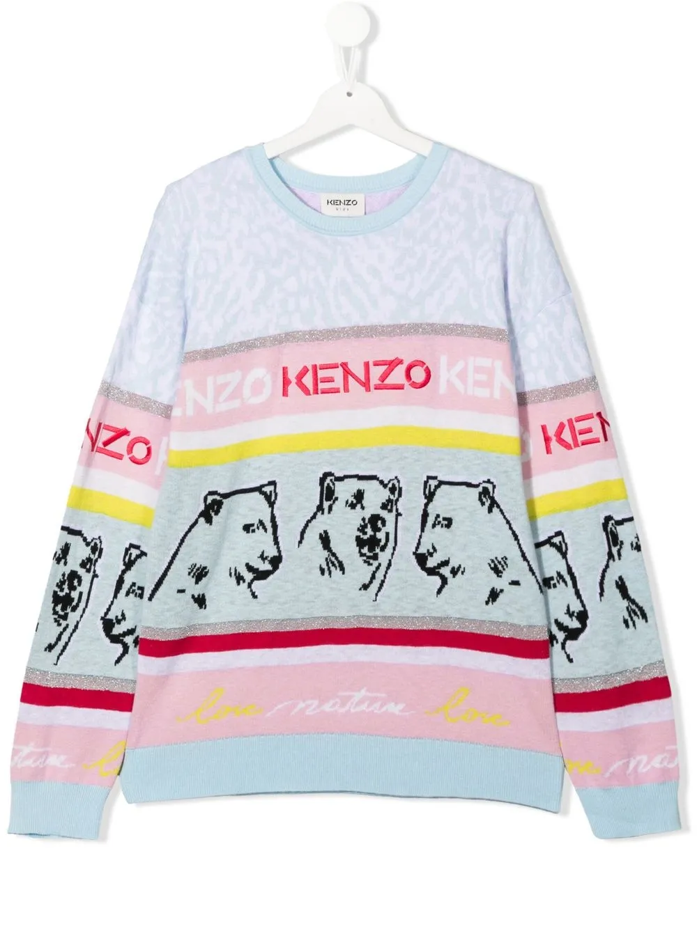 

Kenzo Kids sudadera con logo bordado - Azul