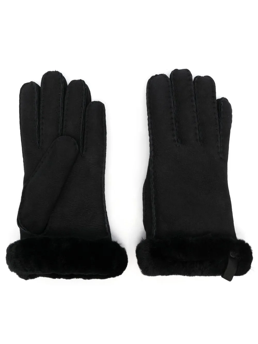 

UGG shearling-trim suede gloves - Black