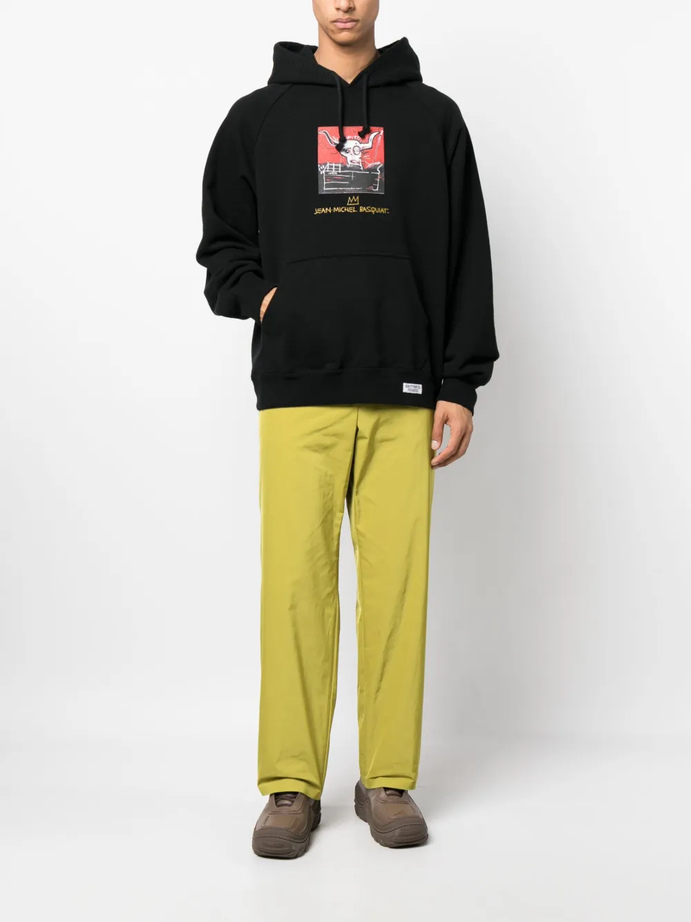 WACKO MARIA graphic-print cotton hoodie - Zwart