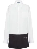 Prada two-tone panelled shirtdress - White