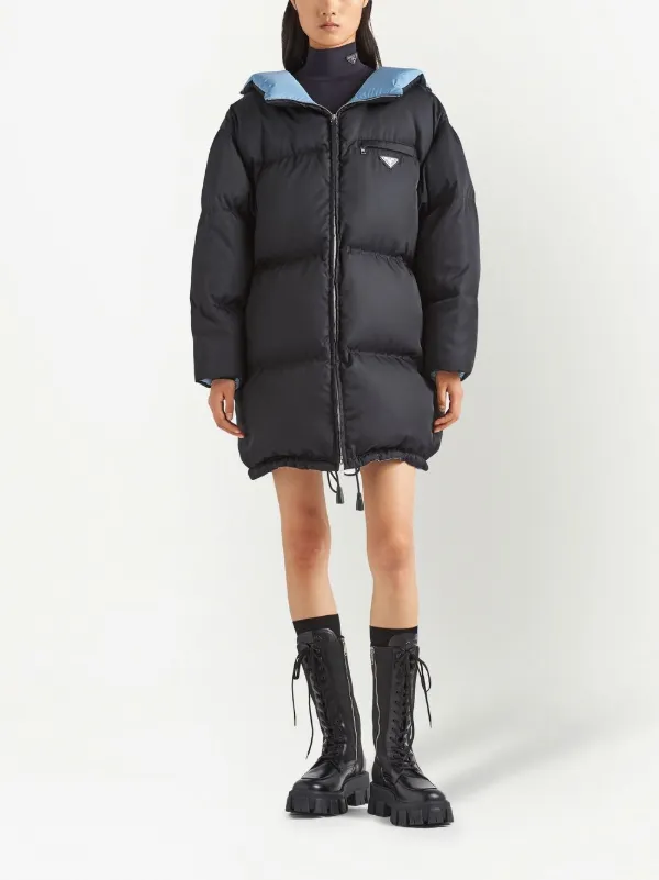 Prada nylon best sale puffer coat