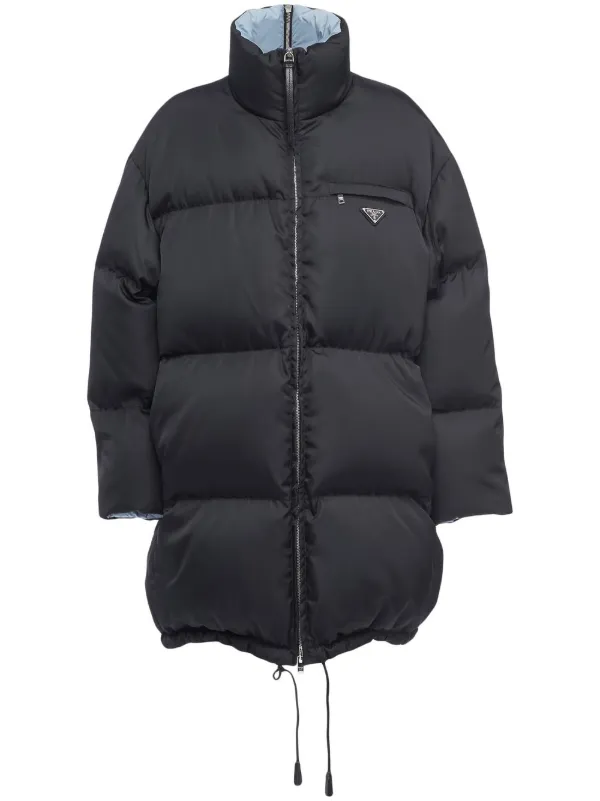 Re Nylon high neck puffer coat