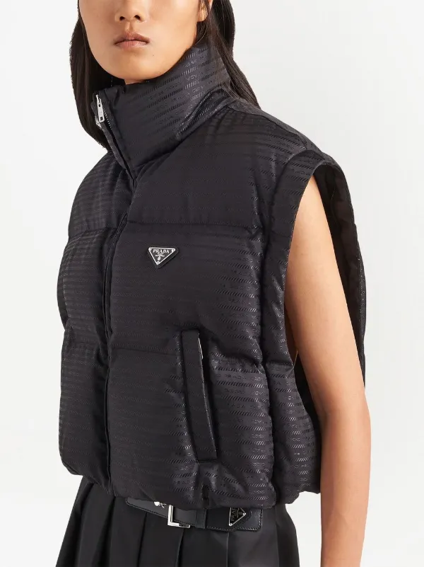 Prada detachable-sleeve Cropped Puffer Jacket - Farfetch