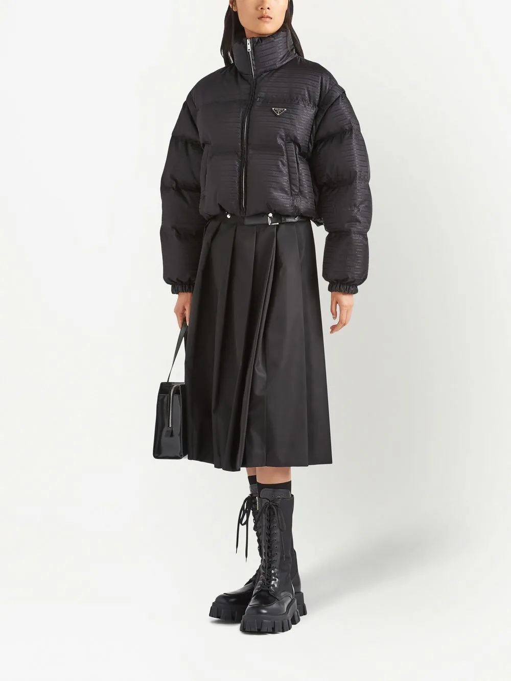 Prada detachable-sleeve Cropped Puffer Jacket - Farfetch