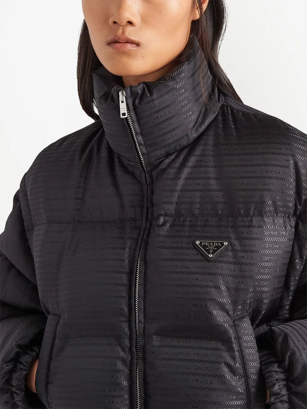 Prada detachable-sleeve Cropped Puffer Jacket - Farfetch