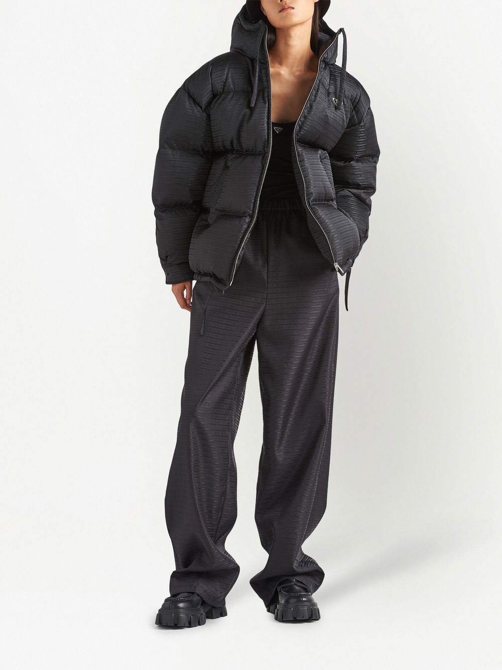 Image 2 of Prada Re-Nylon hooded down jacket
