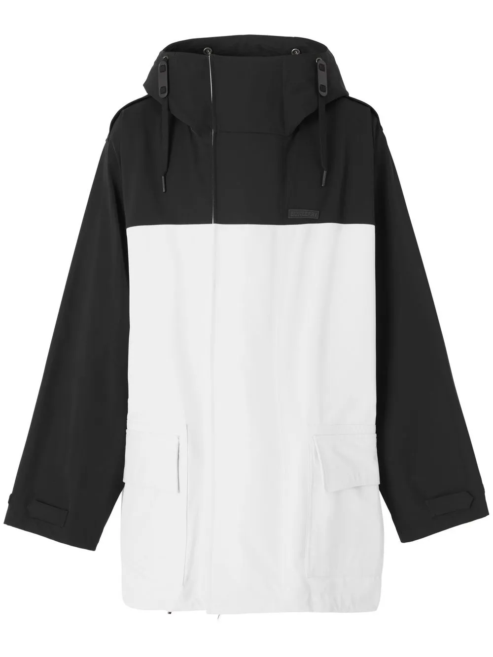 Burberry Oversized Hooded Jacket In White