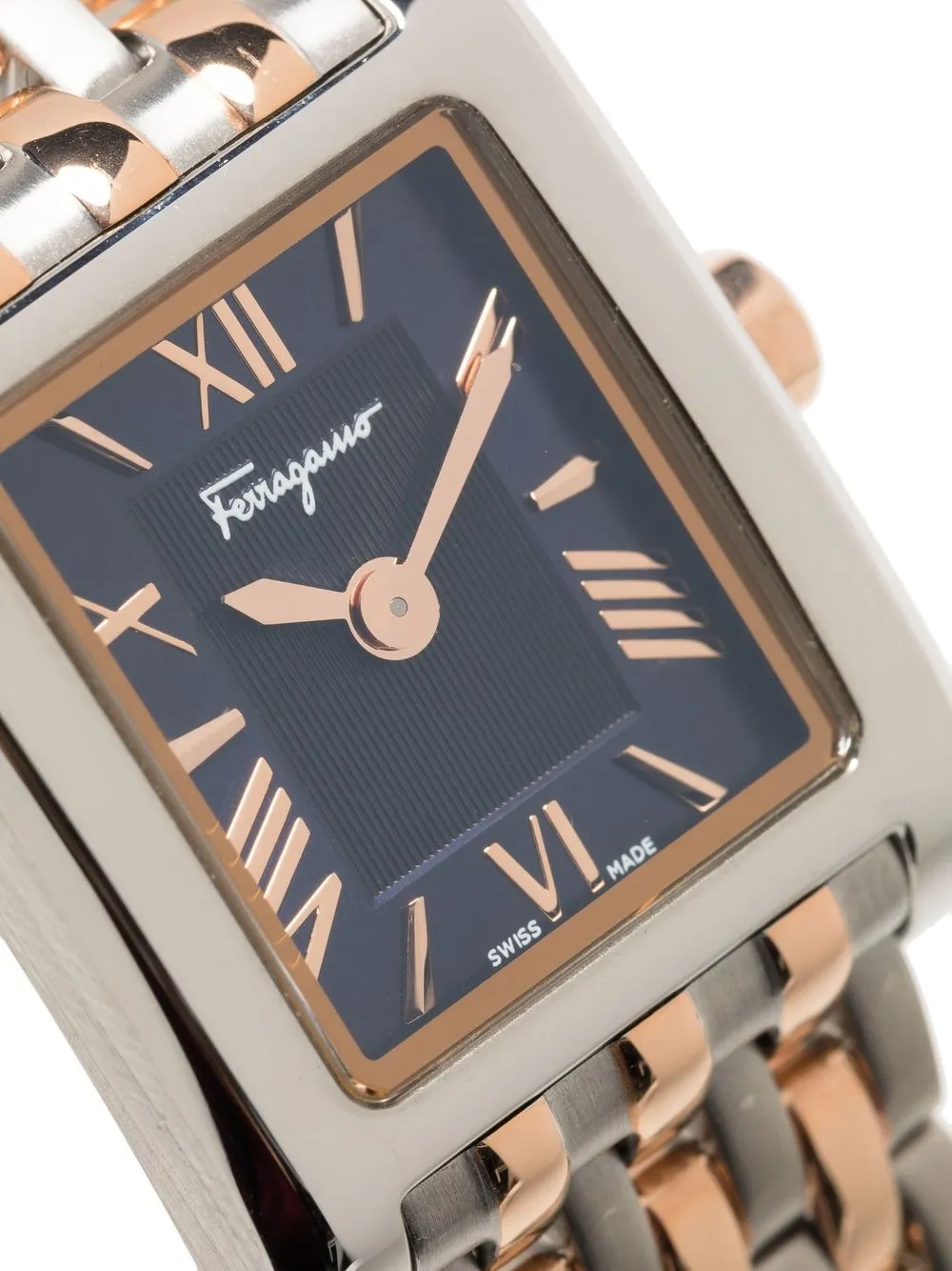 Ferragamo Lace Square Face Watch In Blue
