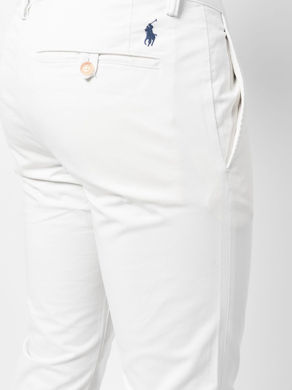 Shop Polo Ralph Lauren Skinny-leg Trousers In White