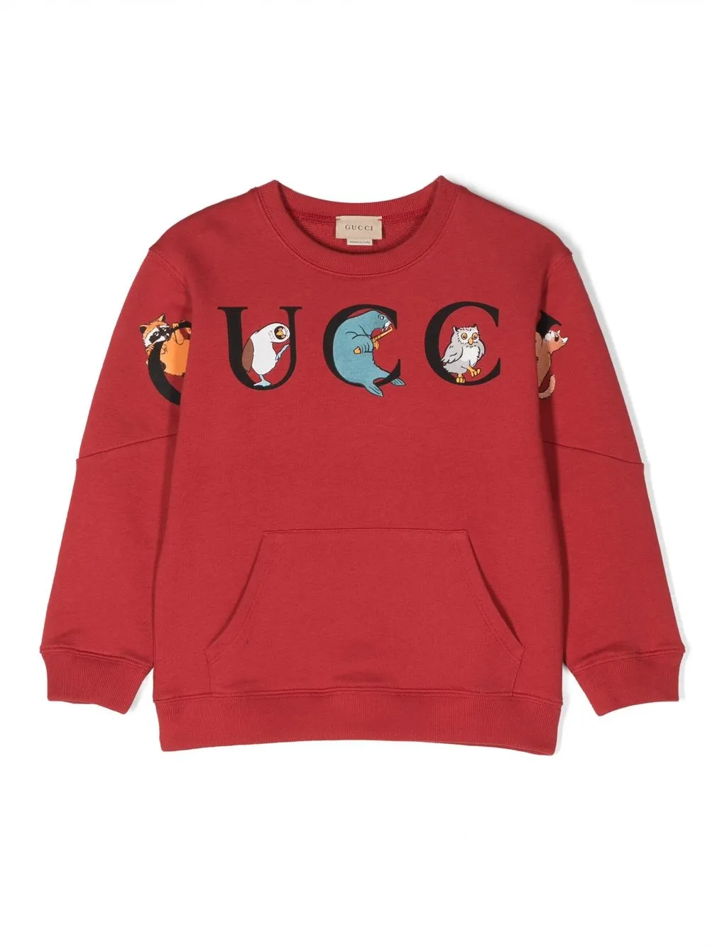 

Gucci Kids logo-print cotton sweatshirt - Red