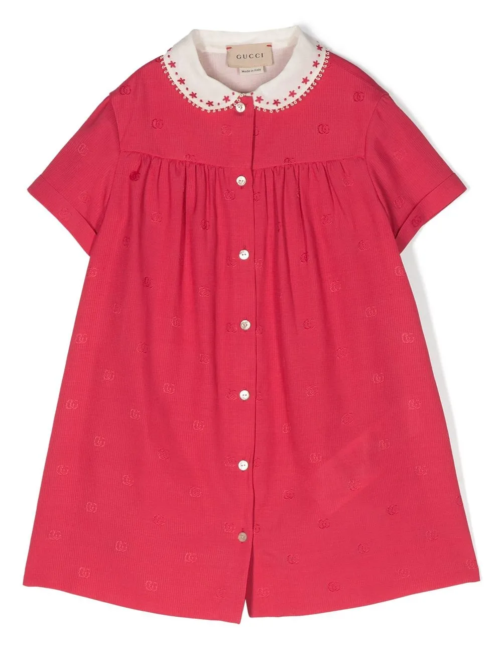 

Gucci Kids jacquard-logo shirt dress - Pink