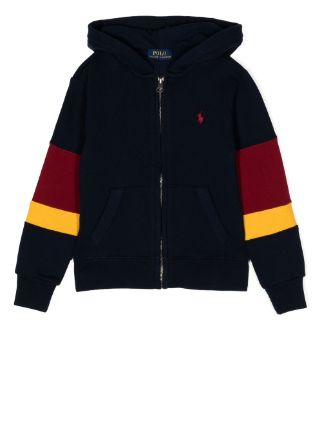 Ralph Lauren Kids logo-embroidered zip-up Hoodie - Farfetch