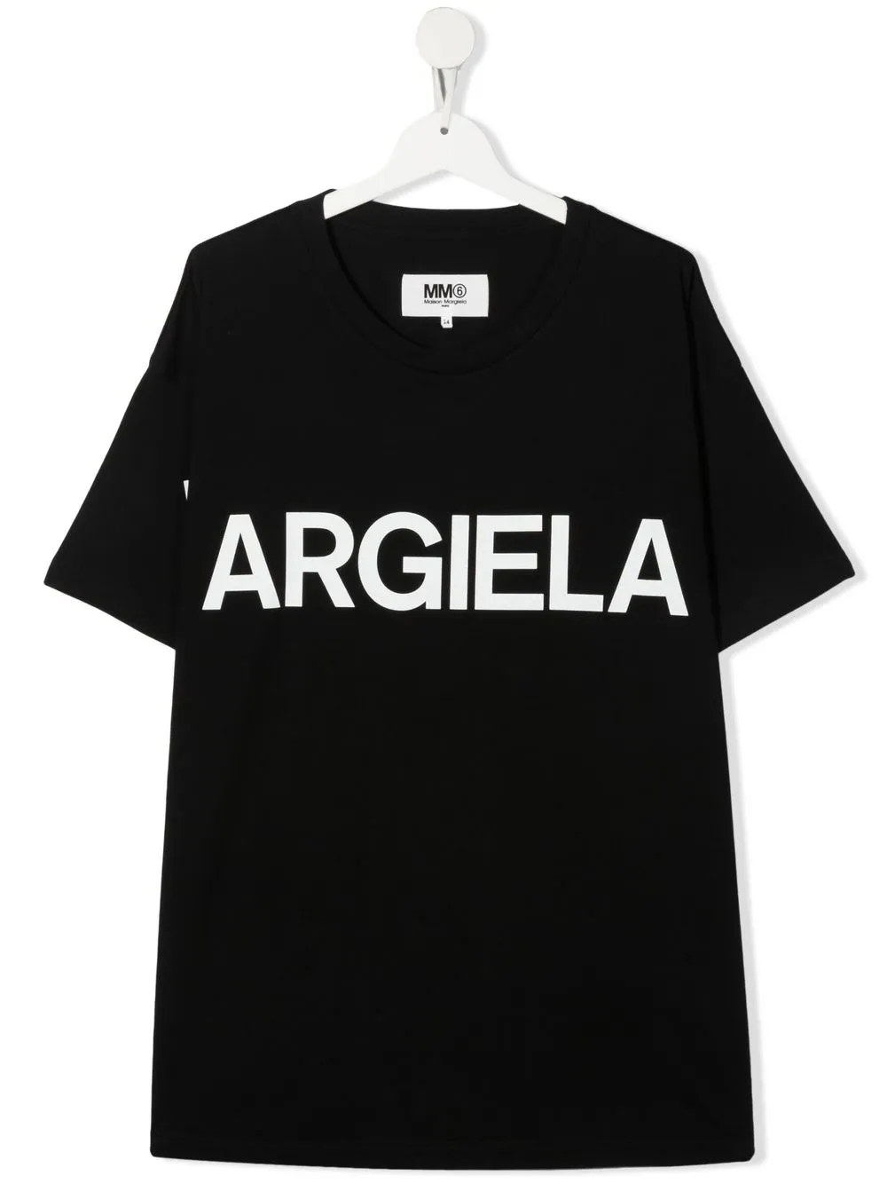 

MM6 Maison Margiela Kids playera con logo estampado - Negro