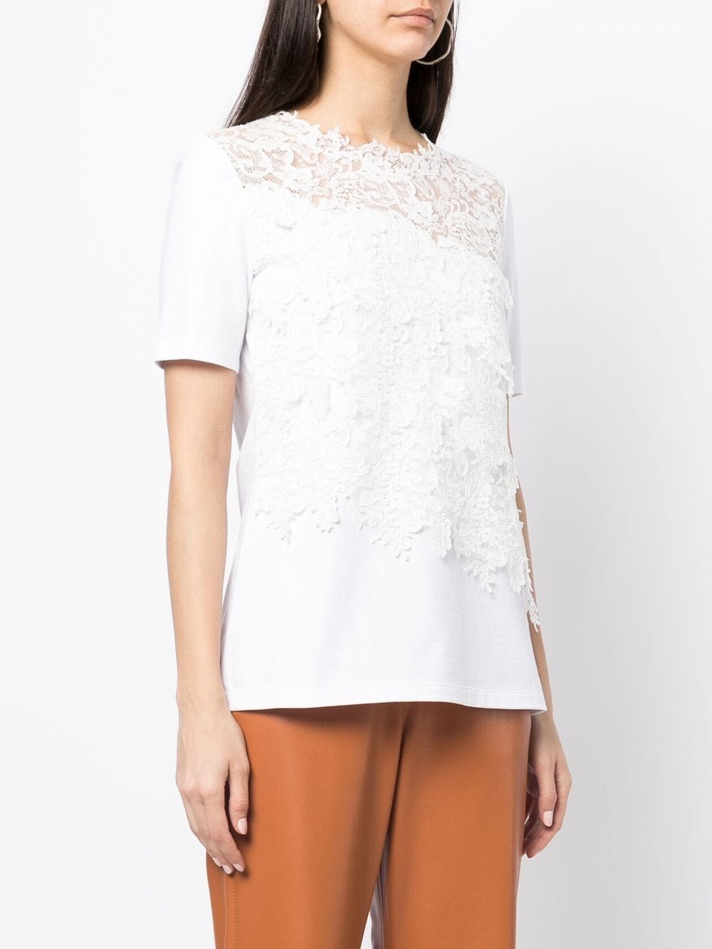 Shop Ermanno Scervino Handmade Macramé Lace T-shirt In White