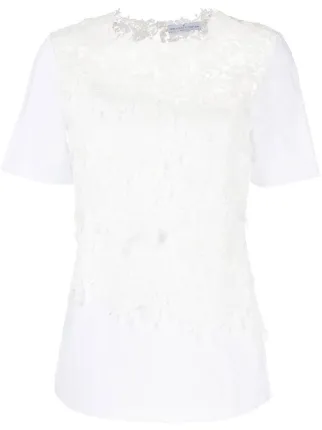 Ermanno Scervino Handmade Macramé Lace T-shirt | White | FARFETCH