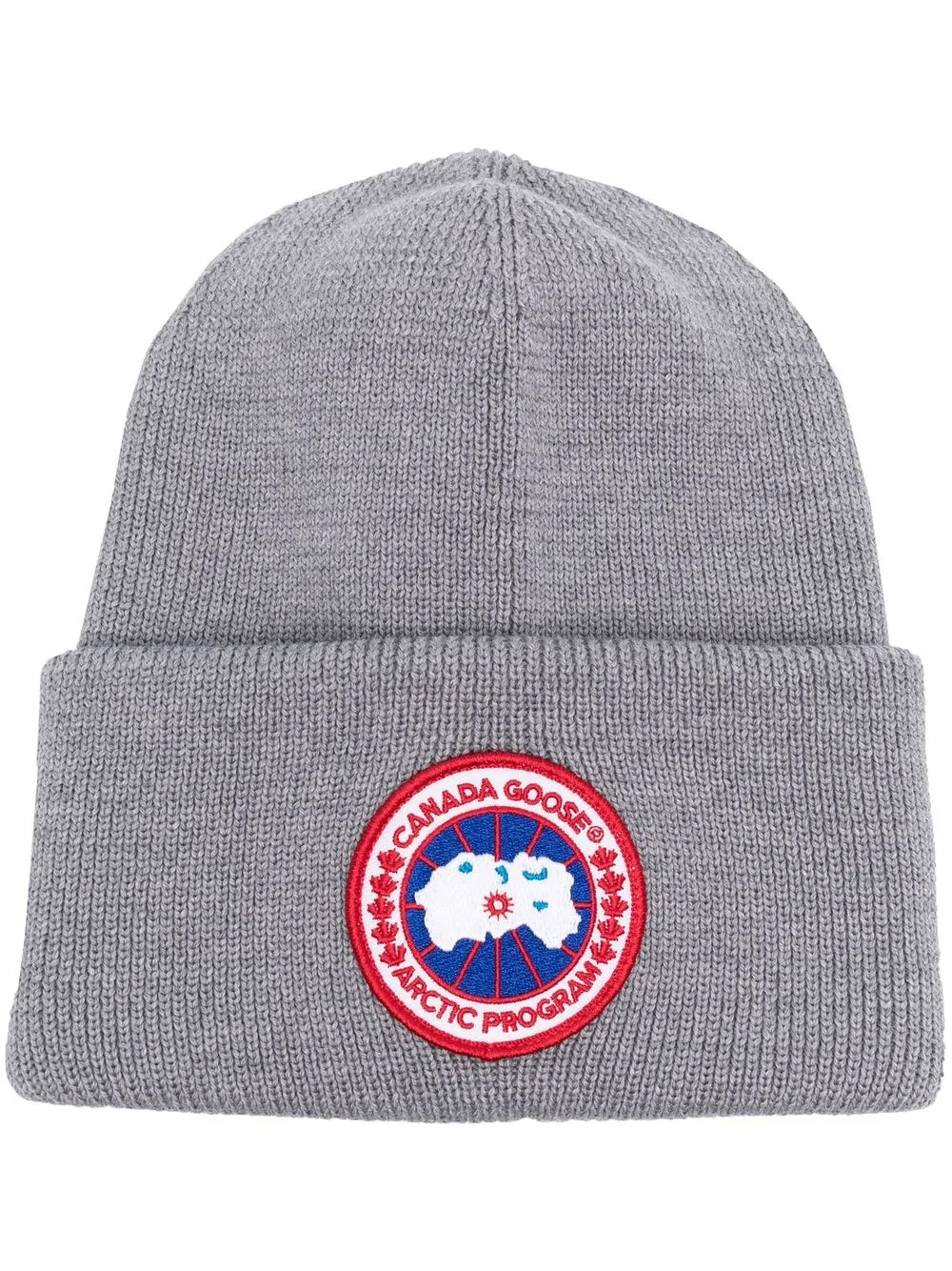 

Canada Goose logo-patch wool beanie - Grey