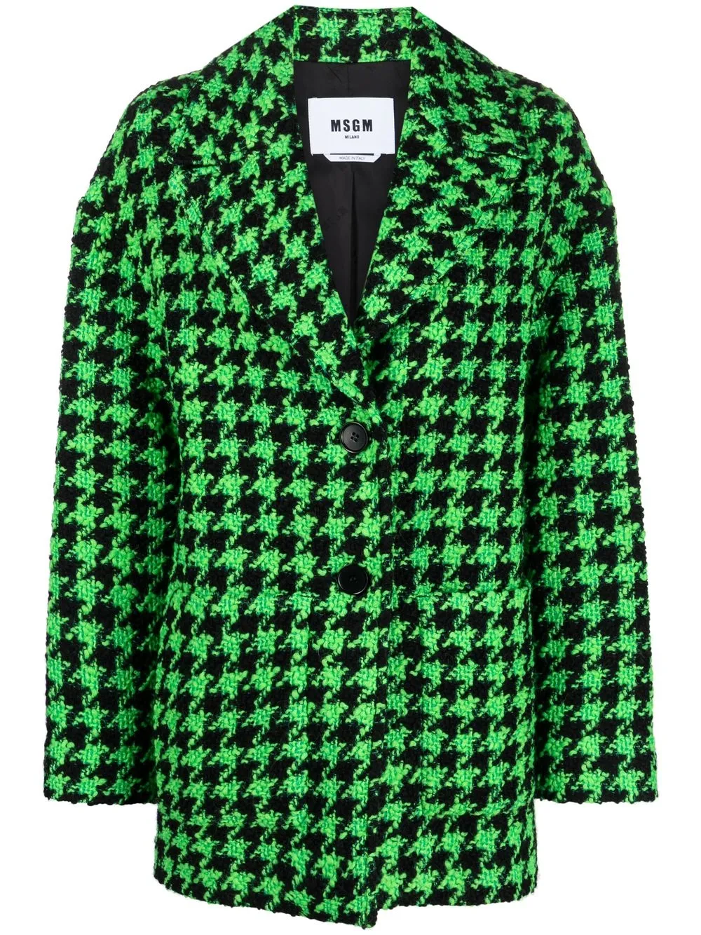 

MSGM houndstooth-check jacket - Black