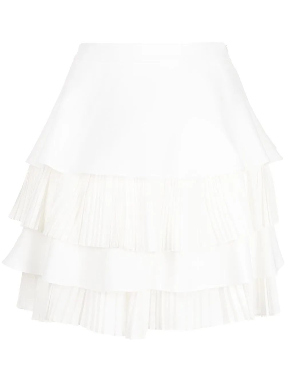 

Ports 1961 falda corta con capas escalonadas - Blanco