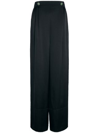 Shanghai Tang high-waist Pleated Palazzo Trousers - Farfetch