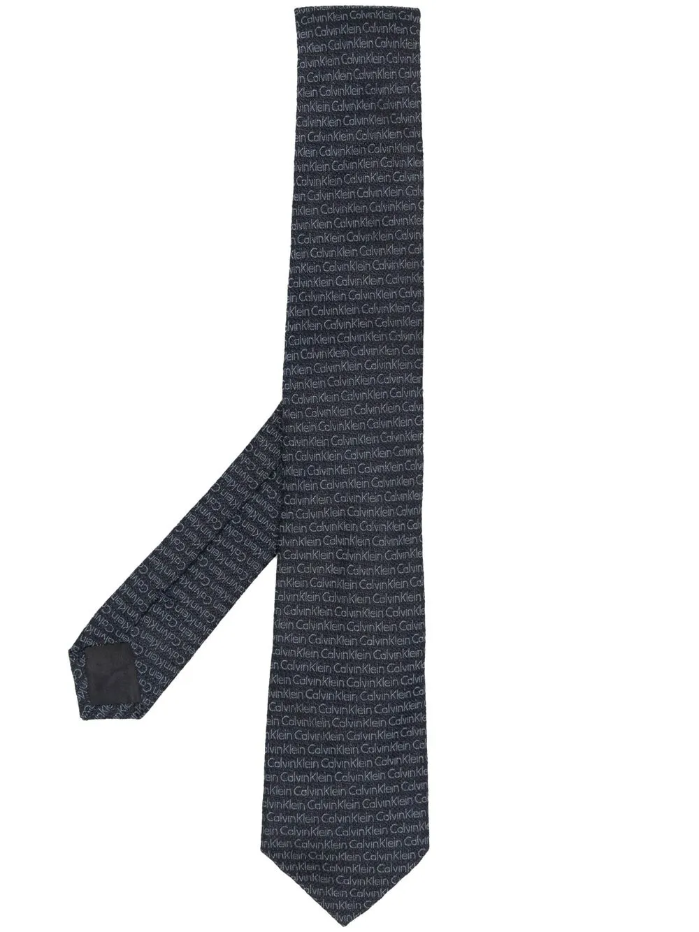 

Calvin Klein mascada de seda con logo estampado - Azul